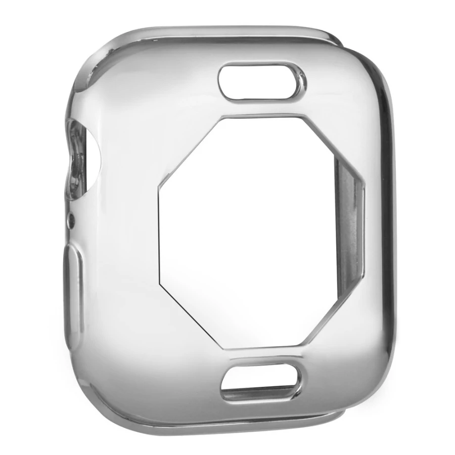 ТПУ тонкий мягкий чехол для Apple Watch серии 4 защитный чехол бампер для iwatch 40 мм 44 мм Рамка аксессуары для ремешка часов - Цвет: SILVER