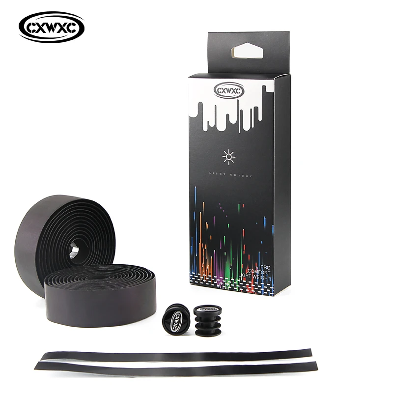 Отражающая лента на руль велосипеда CXWXC противоскользящая из искусственной кожи