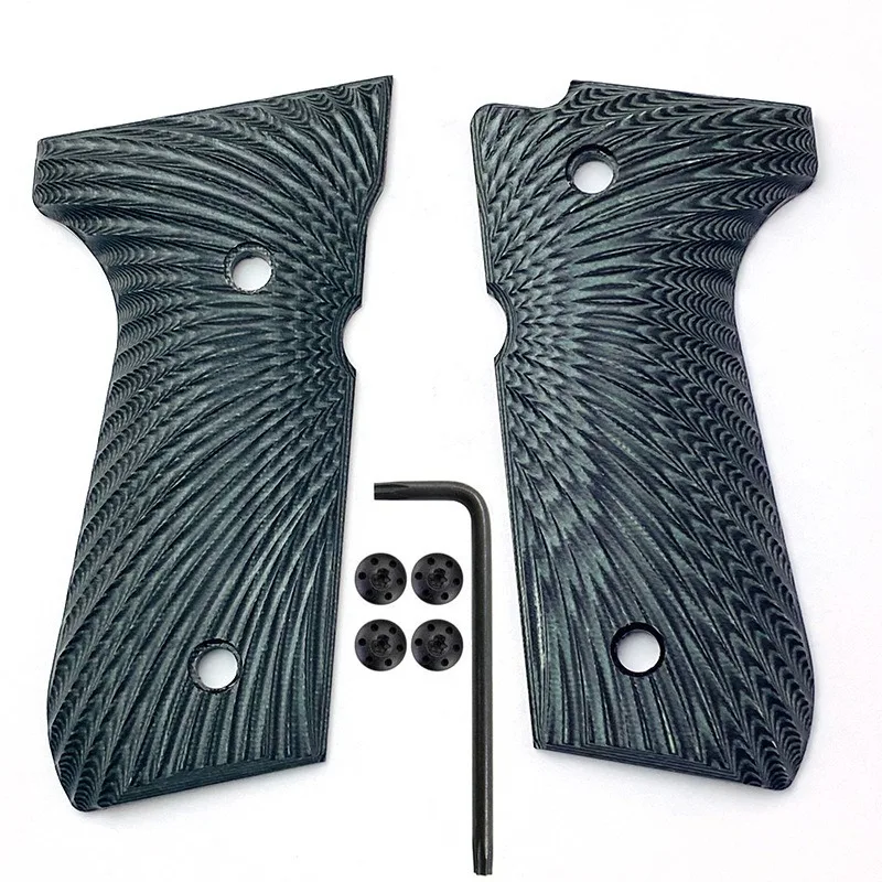 Фото Ручки G10 Sunburst Texture, хвостовик для Beretta, ручки 92FS, полноразмерные 92 FS M9 92A1 96A1 92 INOX Охотничьи винты Inclu №2