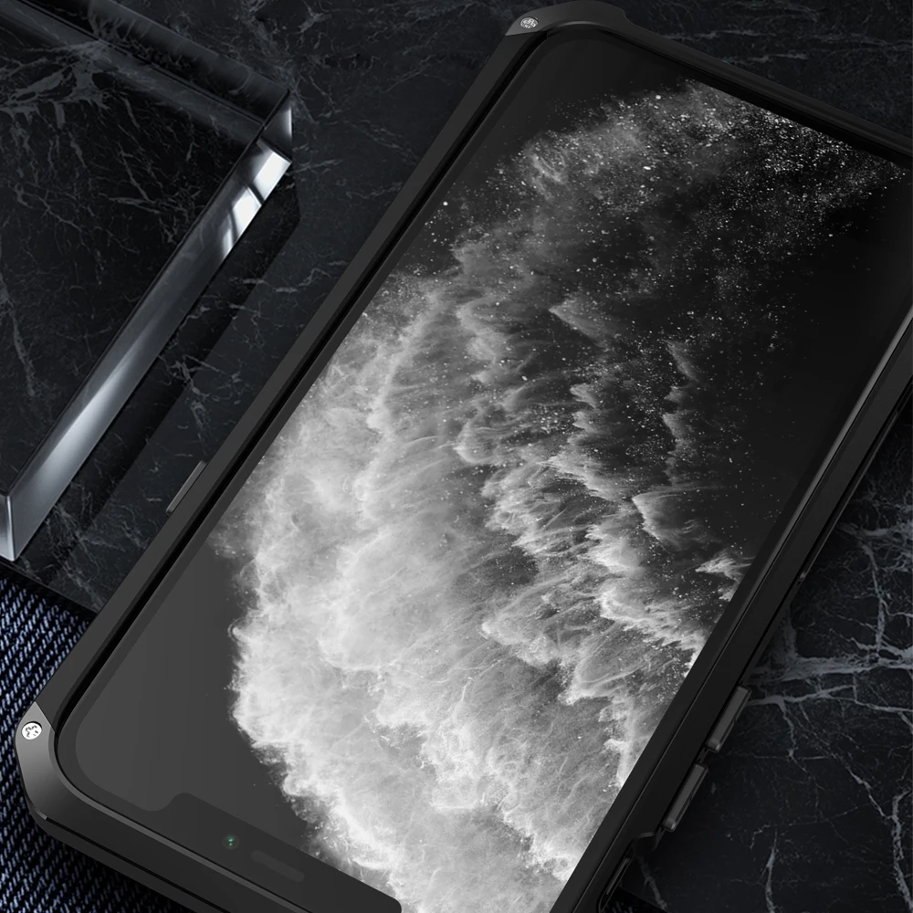 Металлический роскошный армированный чехол для Apple iPhone 11 11Pro 11ProMax противоударный