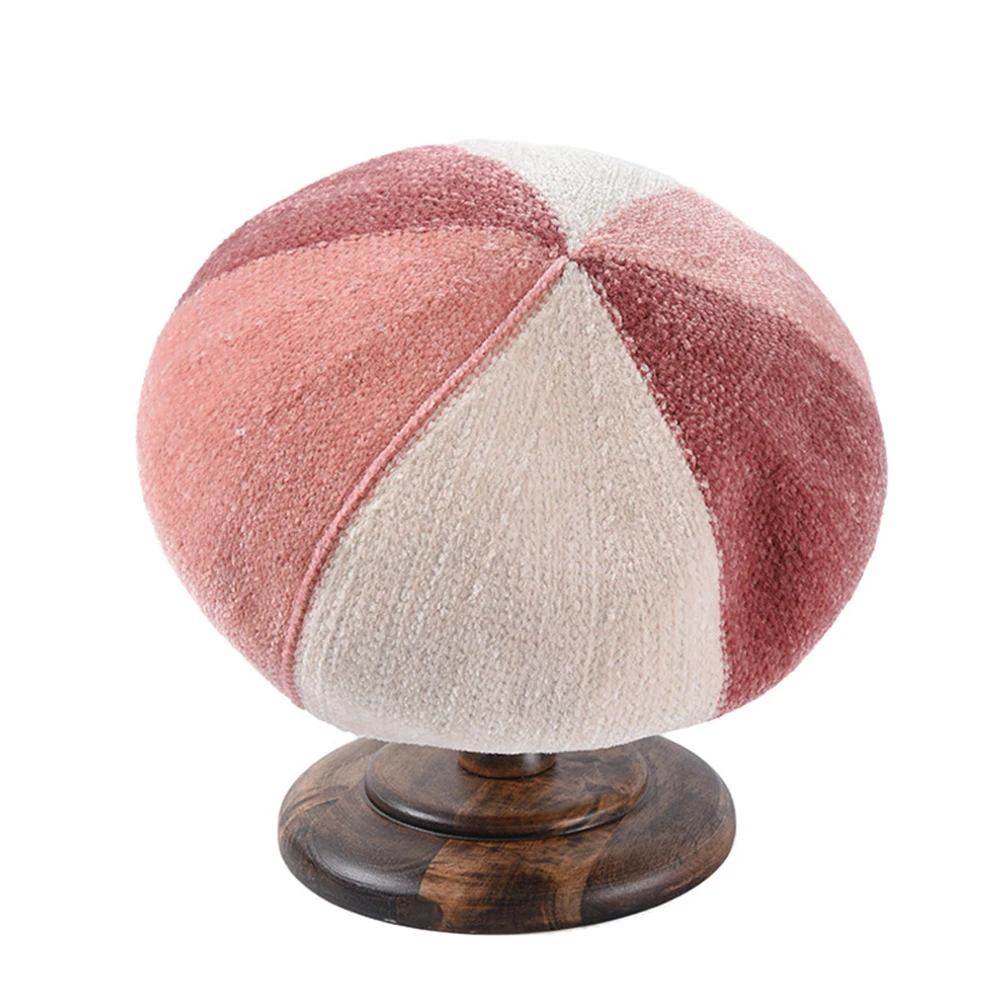 KLV женская элегантная теплая винтажная Кепка с куполом модная восьмиугольная