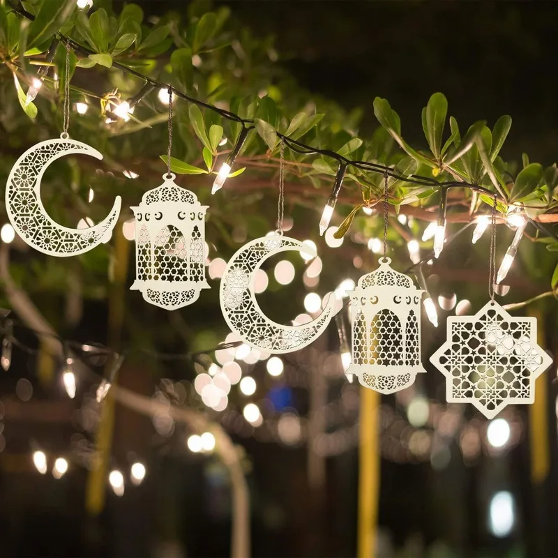 Новый DIY Eid деревянный кулон EID MUBARAK Декор для дома Рамадан украшение Подвесные
