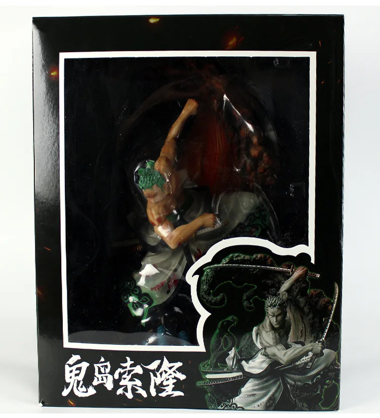 

38cm Japane Anime GK Roronoa Zoro GK With Breathing Light PVC Action Figure Toy Adult Statue Collection Model Doll Children Gift