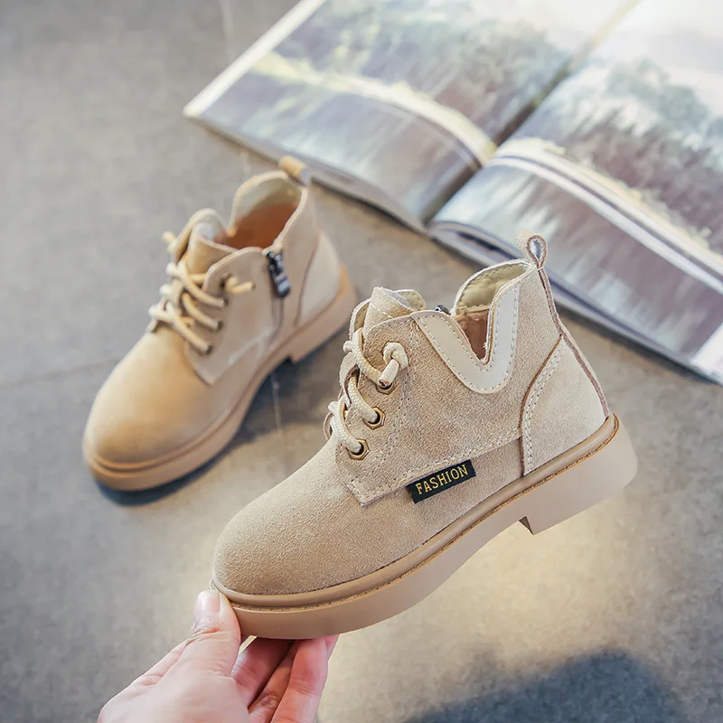 2019 зимние розовые ботинки для маленьких девочек замшевые кожаные малышей