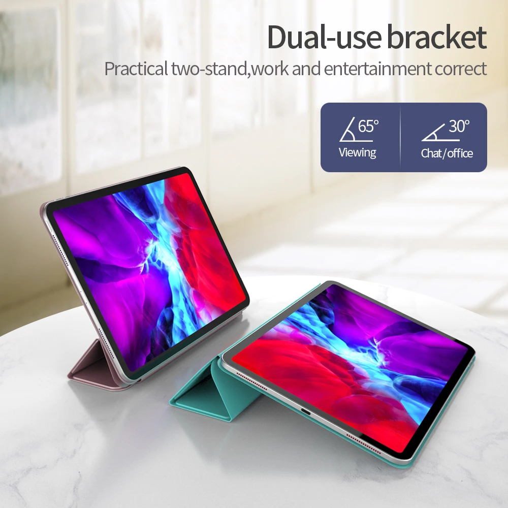 Чехол из искусственной кожи Складывающийся для iPad Pro 11 12 9 2020 | Компьютеры и офис