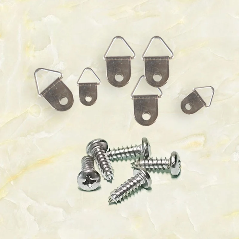 Высококачественное металлическое серебряное треугольное D образное кольцо