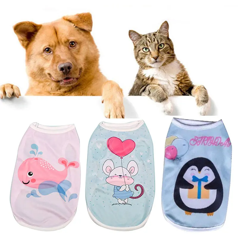 

Dog Elastic Thin Vest Animal Print Vest Cool Breathable Vest Pet Apparel For Spring And Summer Breathable Printed Pet Costume