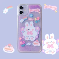 glitter quicksand phone case for iphone 11 12 pro max se2020 cute kawaii phone cover for iphone x xr xs max 7 8 plus soft cover