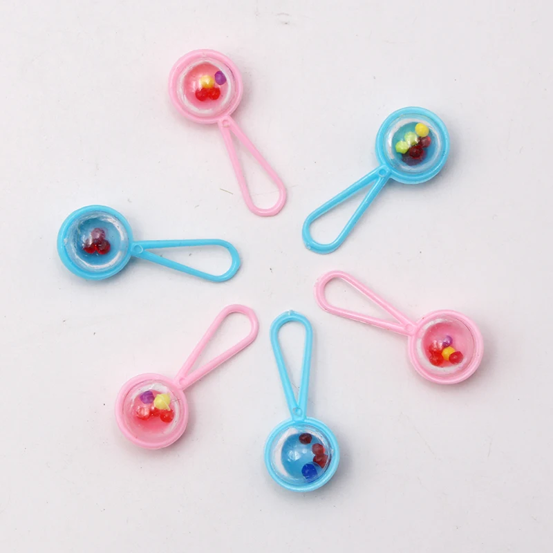 

24pcs Pink Blue Mini Plastic Mini Bell Baby Shower Favor Decorations Christening Party Favor Decor Cake Decorations Creative