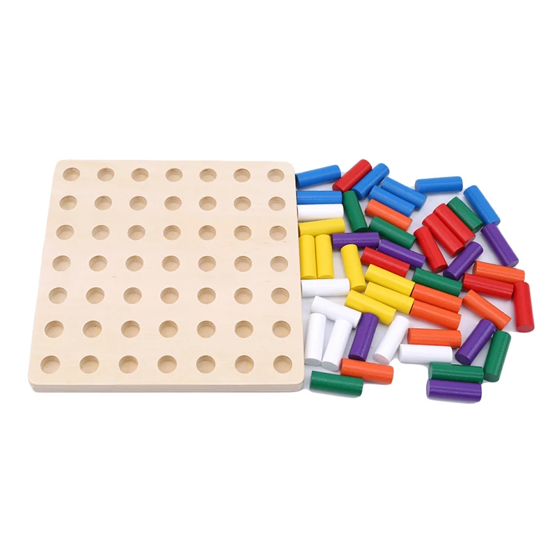 

Wooden Educational Games Cylinder Socket Blocks Wooden Math Toys Children Early Educational Toys Montessori Materials Toys