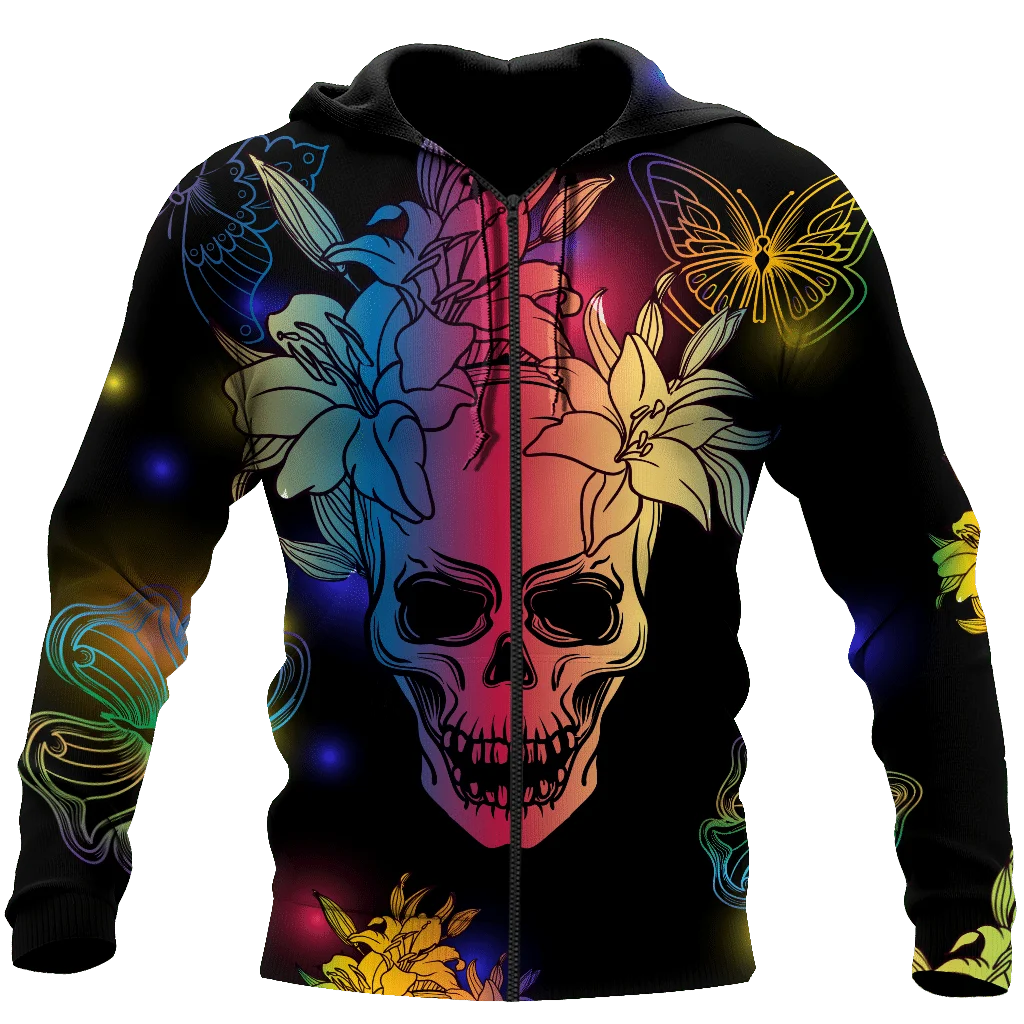 

PLstar Cosmos 3DPrint Newest Skull Flower Colorful Funny Unique Harajuku Pullover Streetwear Unisex Hoodie/Sweatshirt/Zip Style7