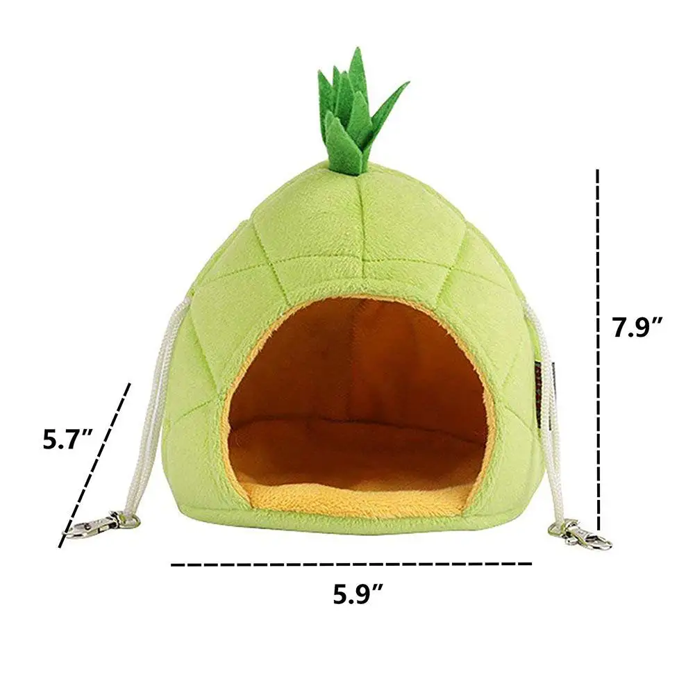 Подвеска для хомяка дом гамак форма ананаса небольшой Животные хлопок клетка
