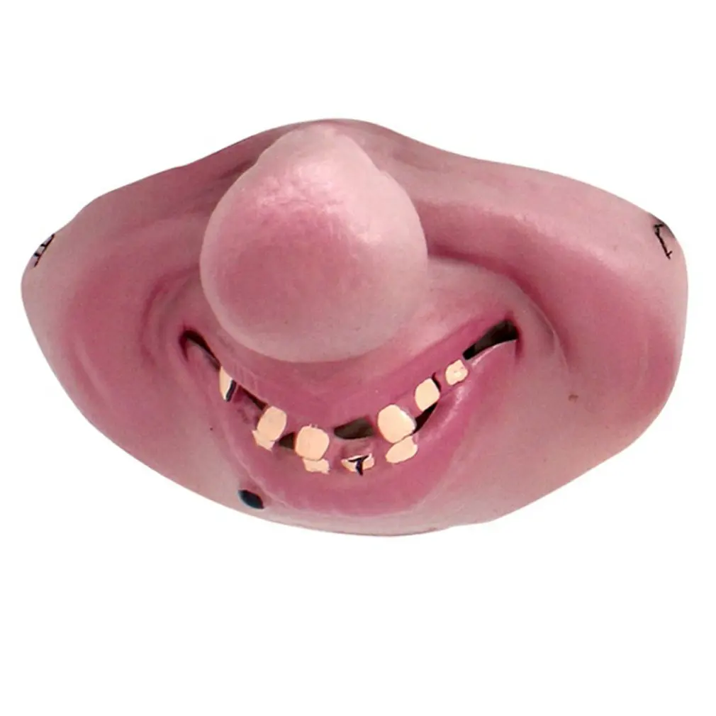 Маска на половину лица из латекса для Хэллоуина забавная и страшная маска