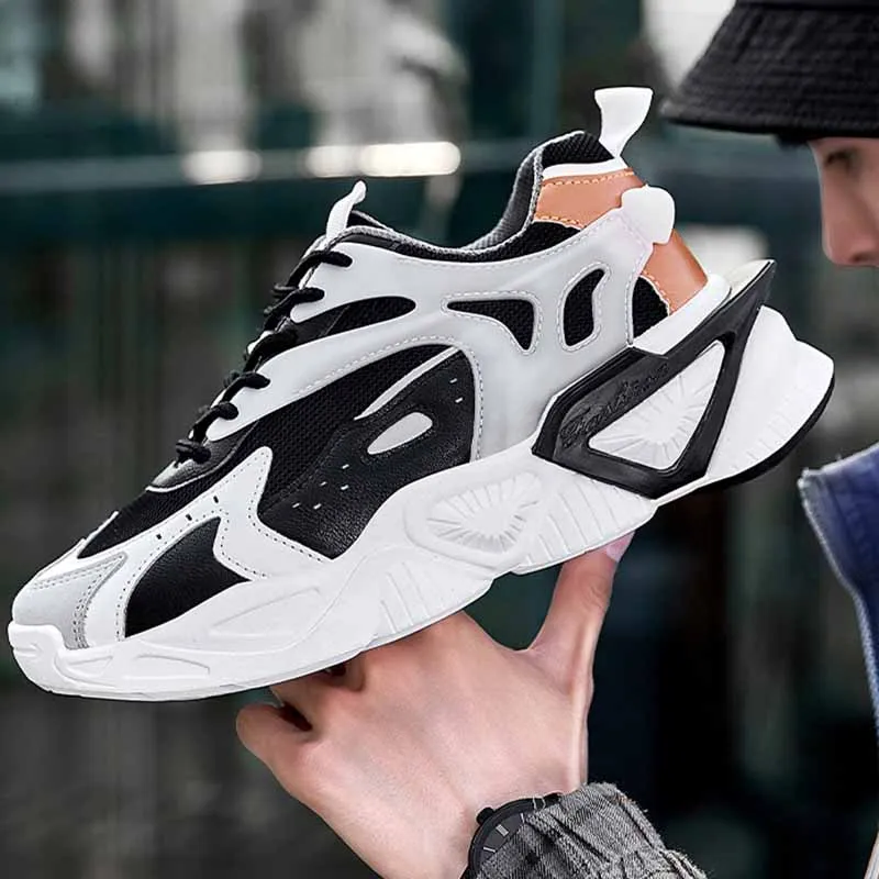 

Кроссовки мужские легкие на шнуровке, дышащие Сникерсы для тенниса, повседневная спортивная обувь для бега и баскетбола, легкие, Нескользящ...