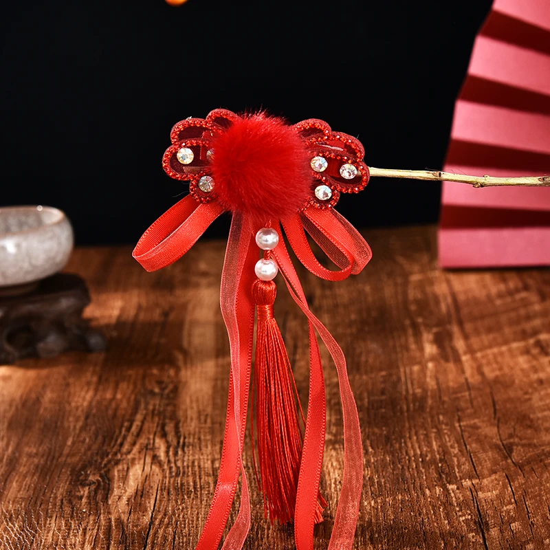 2020 для девочек симпатичный жемчуг кисточкой стример с маленькими пушистыми