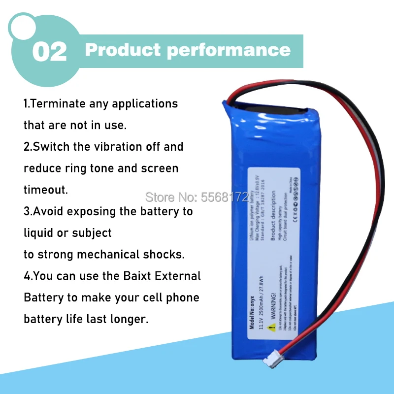 Новинка запасной аккумулятор 2500 мАч для телефона Harman Kardon Onyx Speaker громкий динамик