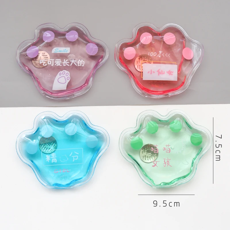 Мини зимняя многоразовая Гелевая грелка для рук с милым забавным принтом слов