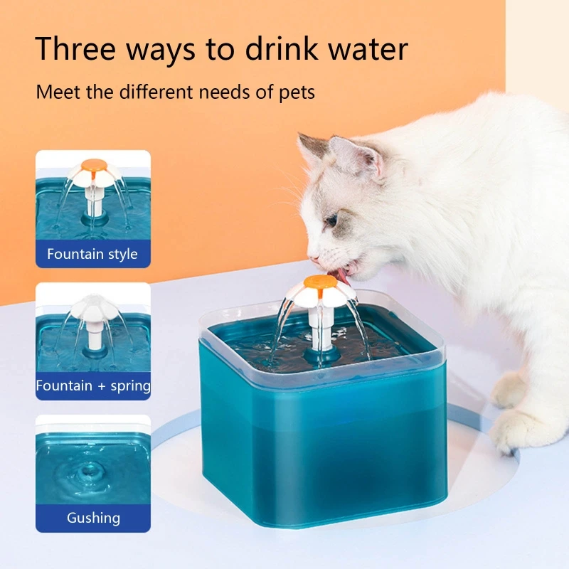 

2L Automatic Pet Cats Water Fountain Dispenser for Dogs Waterer Cat Drinker Feeder Bowl Container Water Feeding Supplies