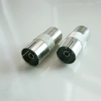 iec dvb t tv pal connector socket iec female to iec female plug 2 dual iec female nickel plated straight coaxial rf adapters