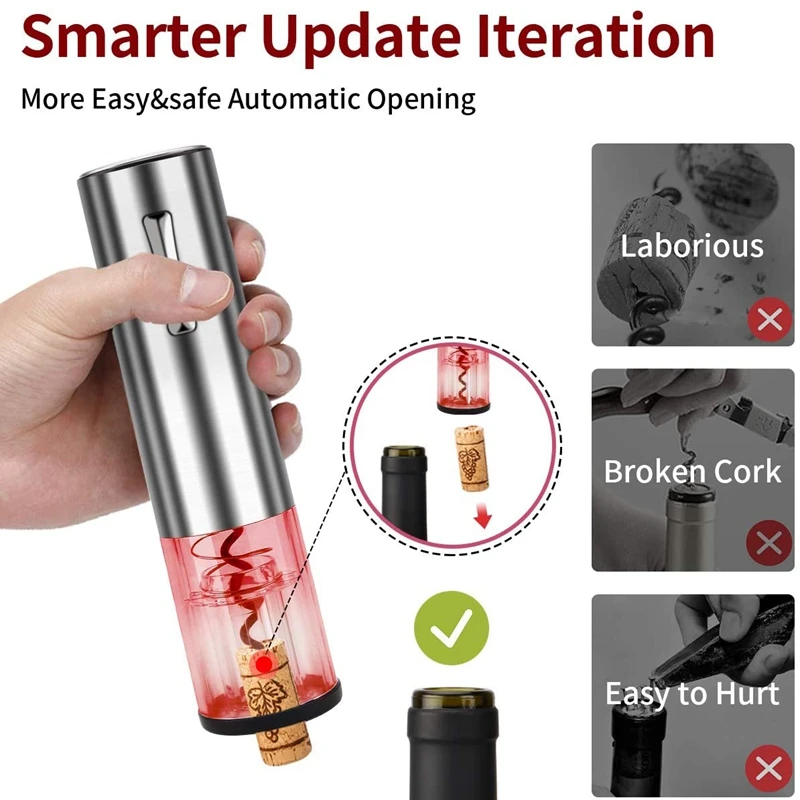 

Electric Wine Opener,USB Automatic with Removable Free Foil Cutter