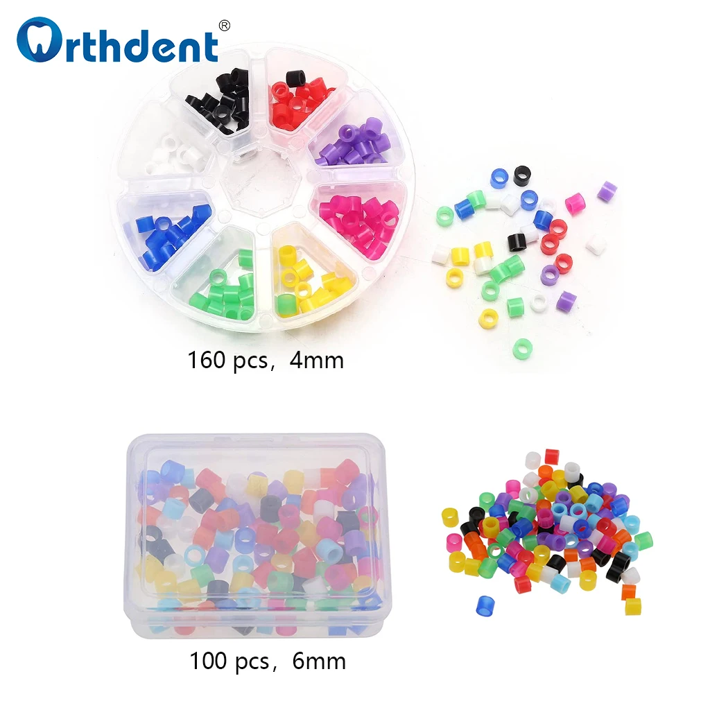 1 коробка зубные разноцветные кодовые кольца маркер автоклав силиконовый цвет