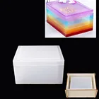 С возможностью креативного самостоятельного выбора между тканевая коробка силиконовые формы для DIY Подарочная коробка крафт дома корзины ручной работы для хранения, станок для изготовления жестких УФ-отверждаемая эпоксидная смола формы поставки