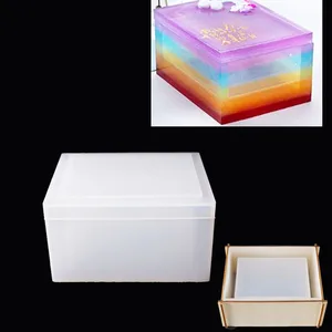 С возможностью креативного самостоятельного выбора между тканевая коробка силиконовые формы для DIY Подарочная коробка крафт дома корзины ручной работы для хранения, станок для изготовления жестких УФ-отверждаемая эпоксидная смола формы поставки