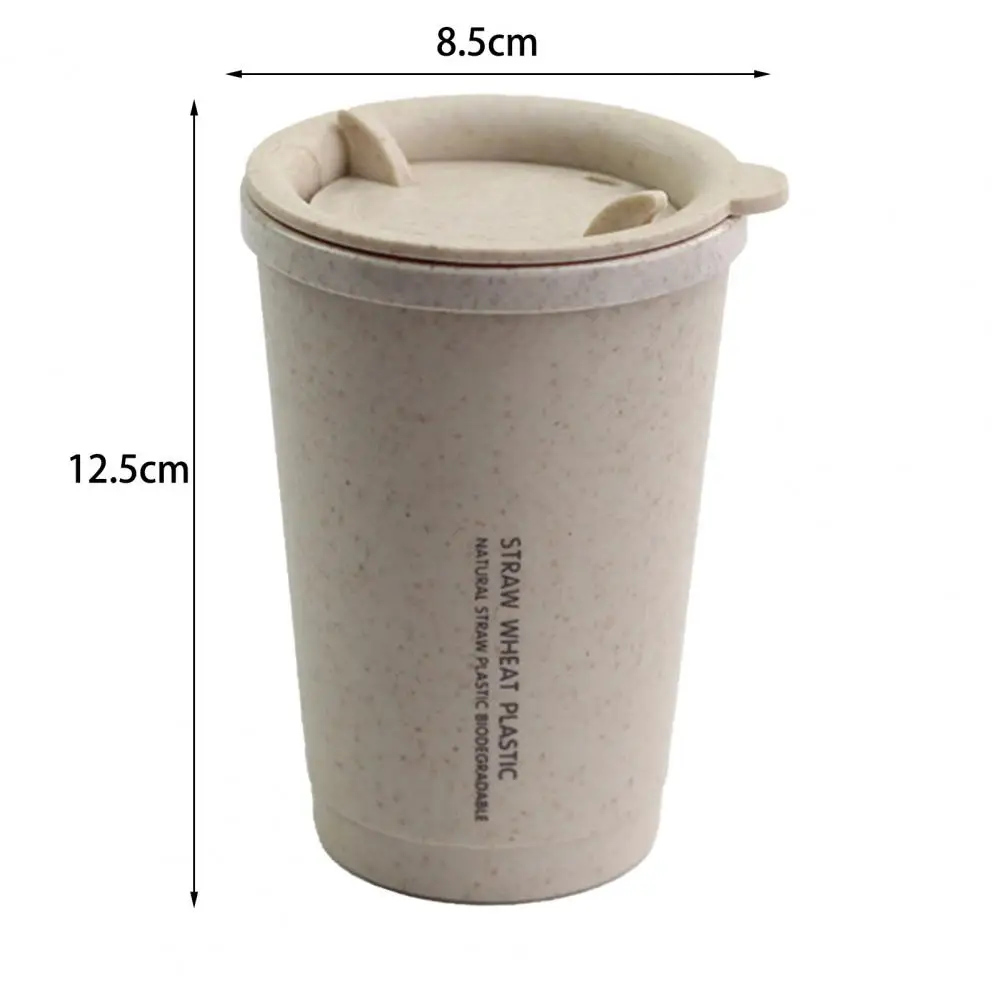 

HOT SALES!!! Travel Mug Leakproof Double-wall Insulation Wheat Fiber Straw Coffee Cup for Travel