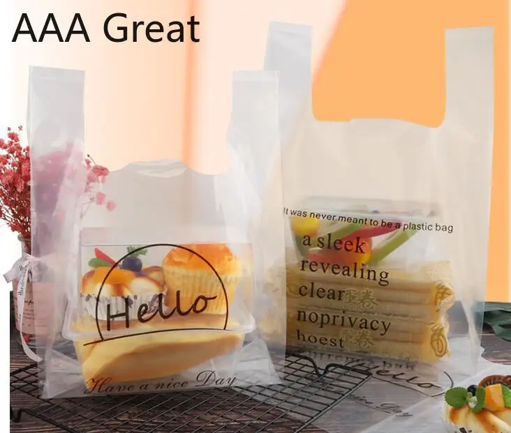 AAA Great 100 шт./партия, подарочные сумки, пластиковые пакеты, кошелек для покупок, сумка для обуви, ручка для магазина одежды, Свадебные вечерние сумки для супермаркета