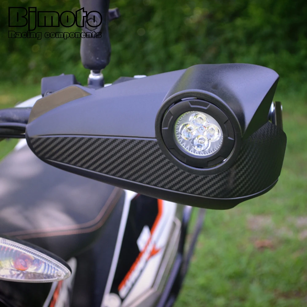 

BJMOTO 22mm 28mm Motorcycle motorcross Vision Led Handguards Hand Guard with light Fit Supermoto