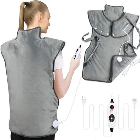 U-образный Электрический массажер шиацу для спины, шеи, плеч, тела, инфракрасная грелка, ультрамягкая массажная шаль для автомобиля/домашнег...