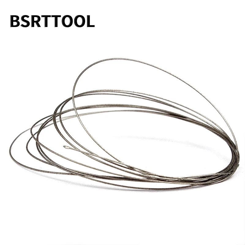 BSRTTOOL 0.3/0.6mm Diamond Wire Saw Blade Cutting Tool Emery Electroplate Diy Hand Cut Equipment For Glass Stone Marble Wood