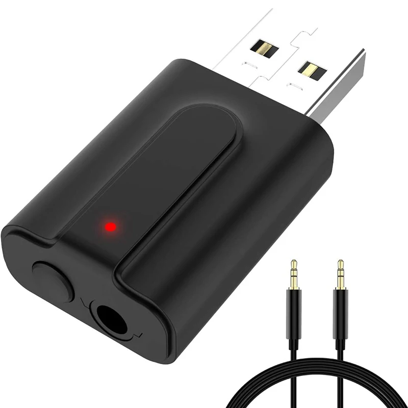 

USB Bluetooth приемник-передатчик для ПК/ТВ, Bluetooth 5,0 ключ, 2 в 1 аудио Bluetooth адаптер Plug & Play с низкой задержкой