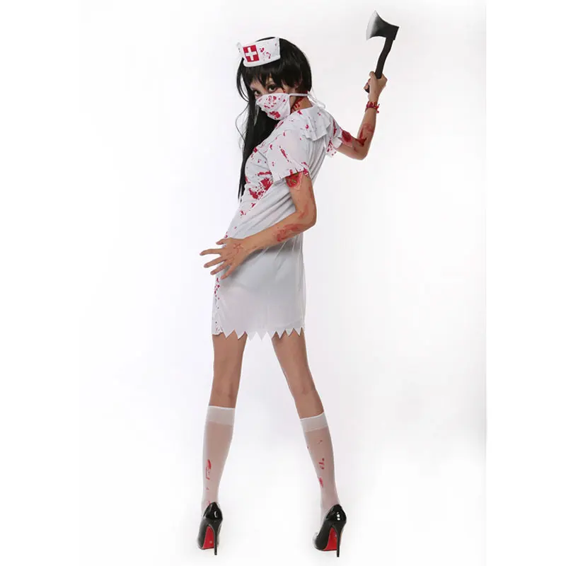 Umorden Хэллоуин белый кровавый зомби медсестра костюм для женщин и мужчин пара