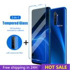 Закаленное стекло 2 в 1 для Realme C3 C3i C2 C1, защитная пленка для экрана и Len задней камеры для Realme C11 C12 C15 C17 Narzo 20 20A 10