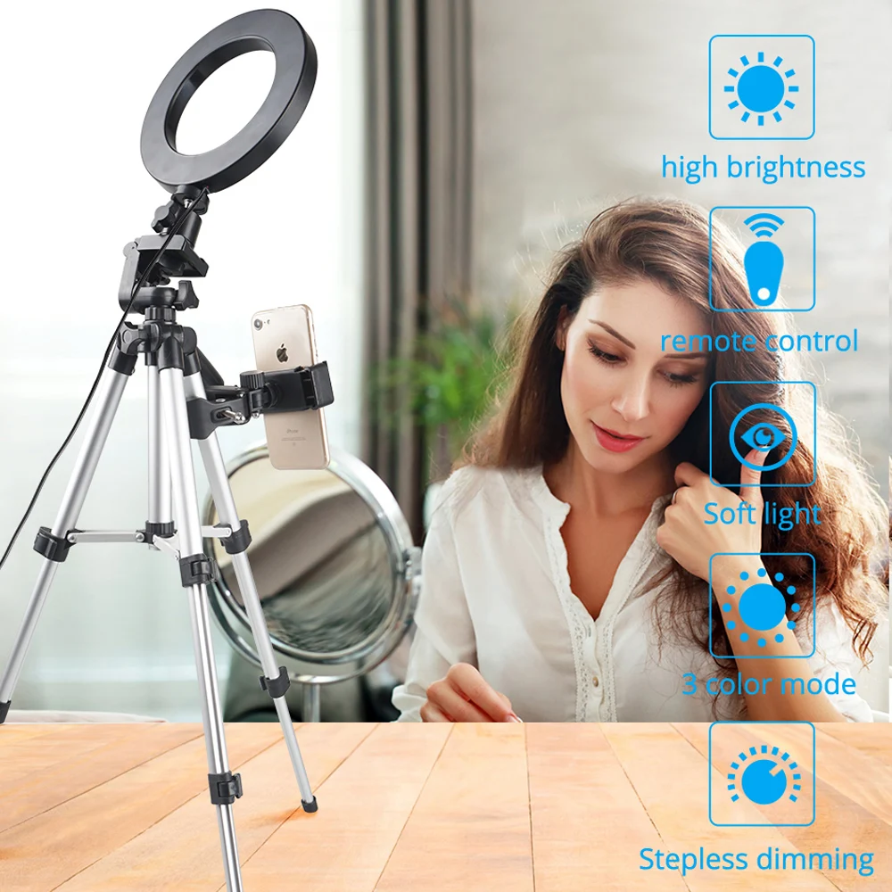 Колпак 6-дюймовый светодиодный кольцевой светильник с растягивающейся