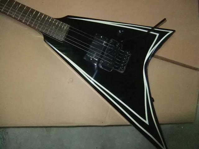 Free Shipping New Arrival 6 string Electric Guitar Espflying guitar Special Inlay In Black 110310 | Спорт и развлечения