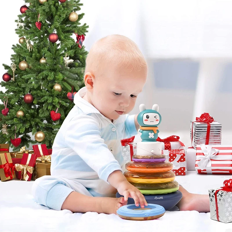 

TUMAMA Baby Musical Electronic Toys Baby Tumbler Stacking Toys Sound Educational Toy Sensory Toys for Newborn 0 12 24 Months