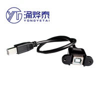 yyt usb printer port b type extension cable with screw hole can be fixed usb square port extension cable male to female