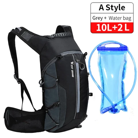 WEST BIKING велосипедные сумки, сумка для воды объемом 10 л, портативная водонепроницаемая сумка для дорожного велоспорта, уличная спортивная сумка для альпинизма, рюкзак с гидратацией