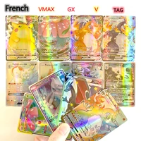 classic 25 50pcs french version pokemon card featuring 50v 50vmax 50tag team 25vmax presents for children card collection