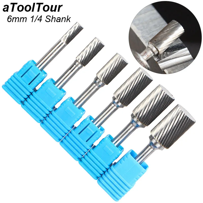 6 мм 1/4 &quotхвостовик Стиль резьбы абразивные инструменты цельнокроеная Вольфрам