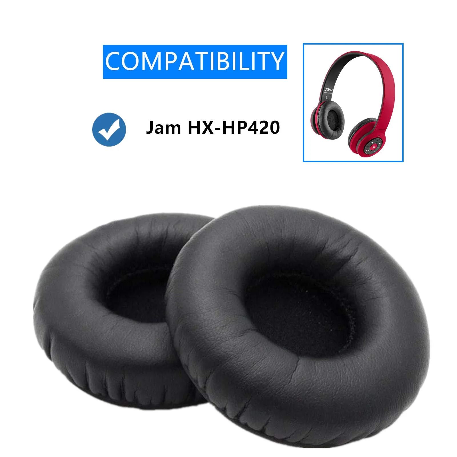 

1 Pair Replacement Earpads Pillow Ear Pads Cushions Repair Parts for Jam HX-HP420 HX HP420 Headphones