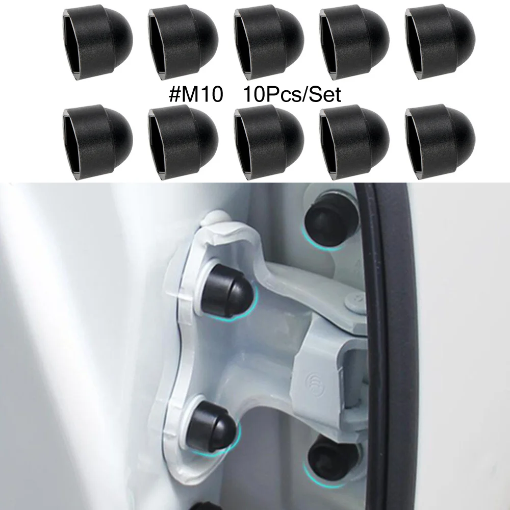 DSYCAR 10 шт./компл. новые болты M8 M10, купольные защитные колпачки, пластиковые черные открытые шестигранные дверные защитные колпачки для большинства автомобилей