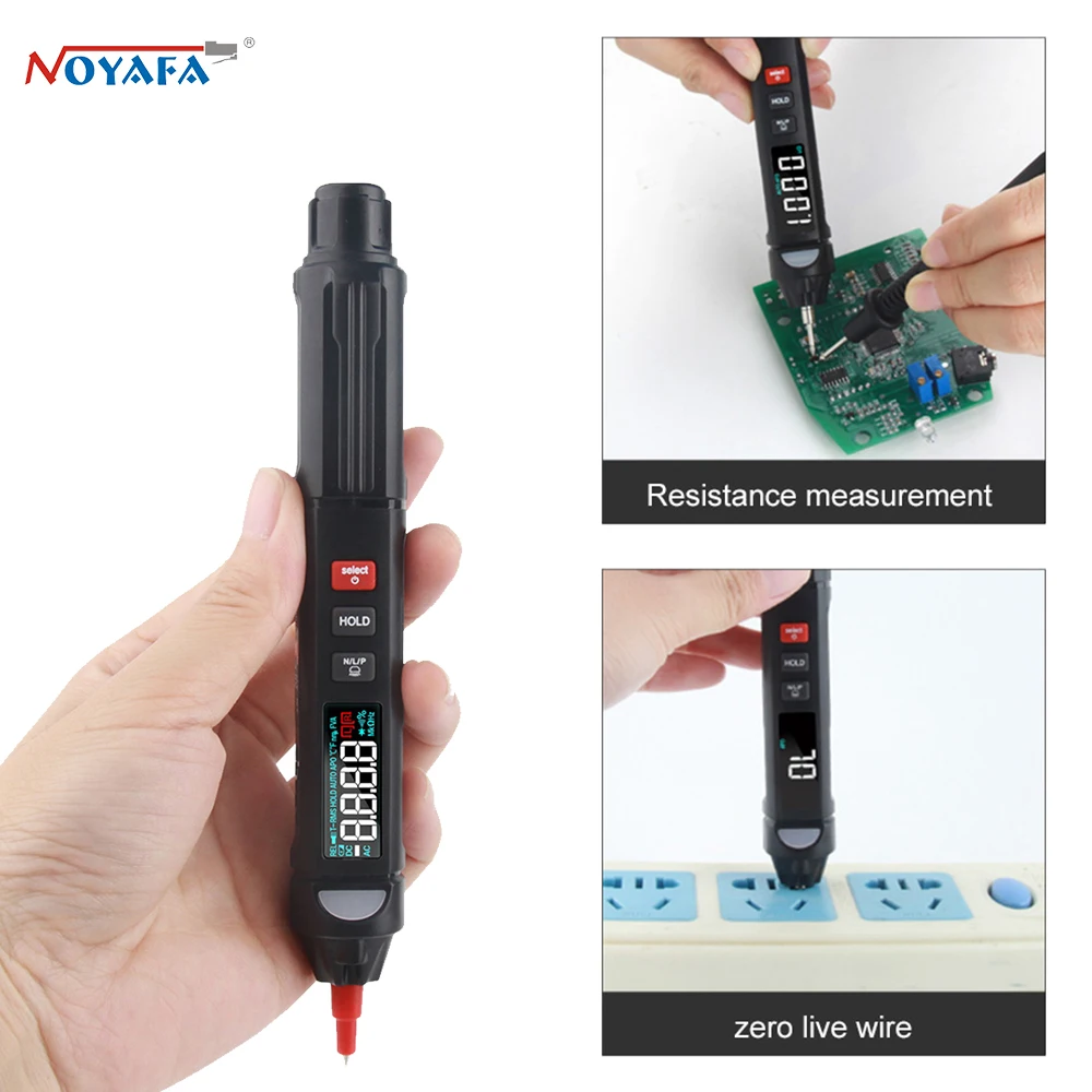 Noyafa телефон с цифровым дисплеем умный тестер мультиметр индикатор напряжения
