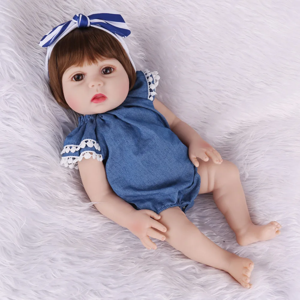

2020 New Design Alive Babies Dolls Reborn 45cm/55cm Boneca vinyl Silicone Baby Doll Toy Realistic girl Kids Birthday Gift BJD