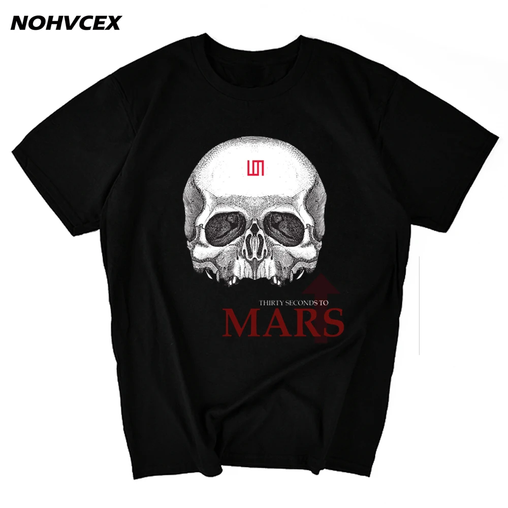 

Rock Band 30STM 30 Seconds To Mars Printed Short Sleeve O-Neck Cotton Men's T-Shirt Fashion Music Male Top Tees