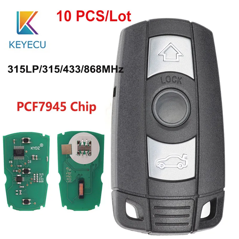 KEYECU дистанционный ключ с 3 кнопками 315LP /315/433 МГц PCF7945 чип KYDZ плата CAS3 + для BMW 1 5 6 7