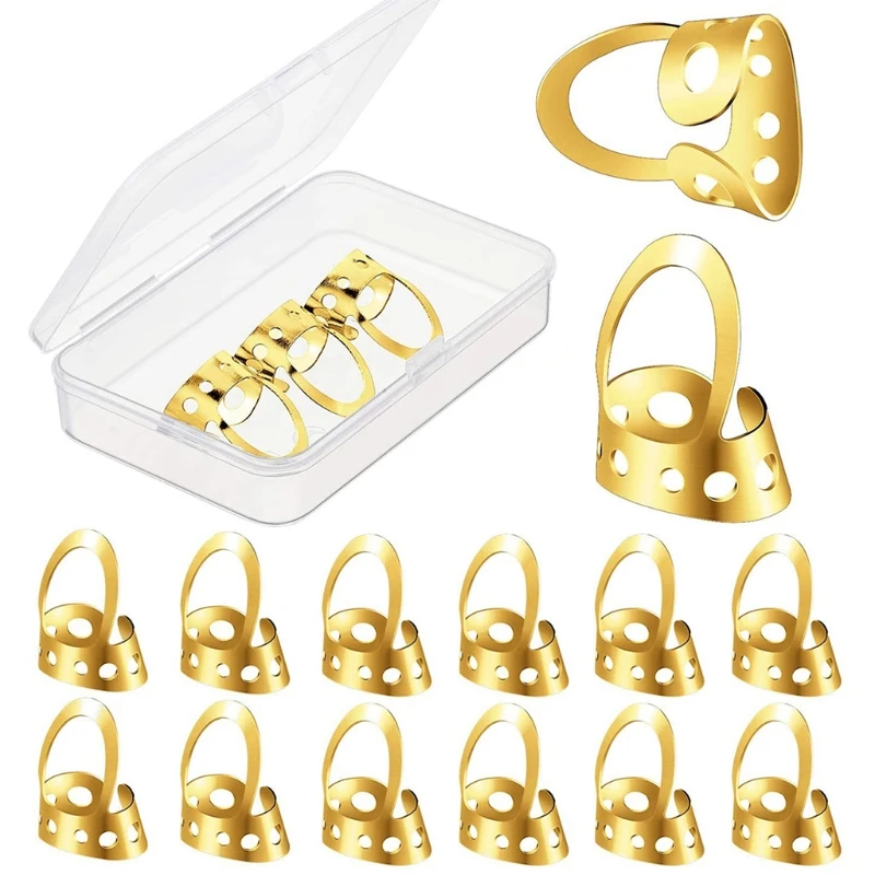 

8 Pieces Adjustable Metal Finger Picks Fingerstyle Pick For Banjo Guitar Bass Plectrum