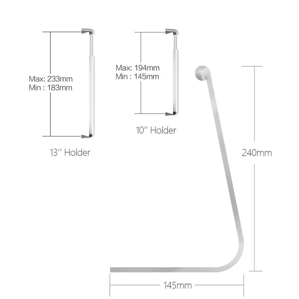 Элегантная Алюминиевая Подставка для планшета 7-13 дюймов с поворотом на 360
